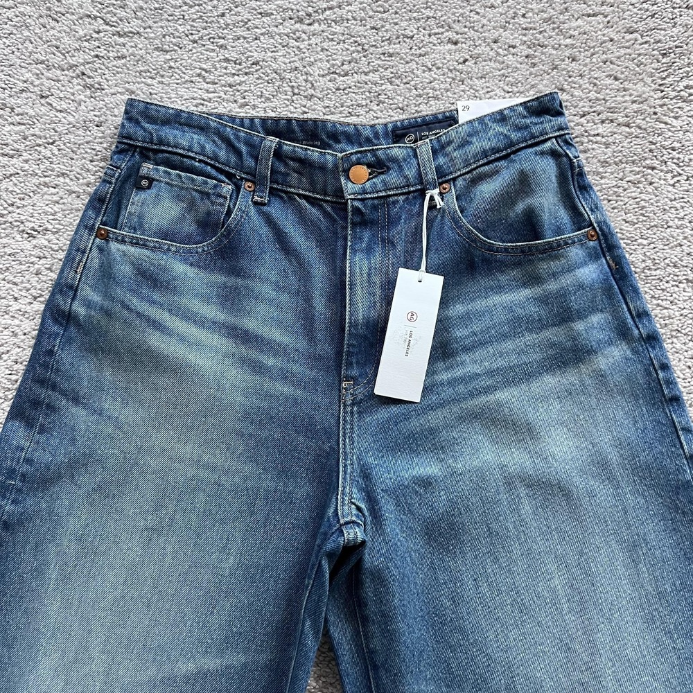 AG Adriano Goldschmied Deven High Rise Ultra Wide Leg Jeans Womens 29 Blue - Picture 4 of 15
